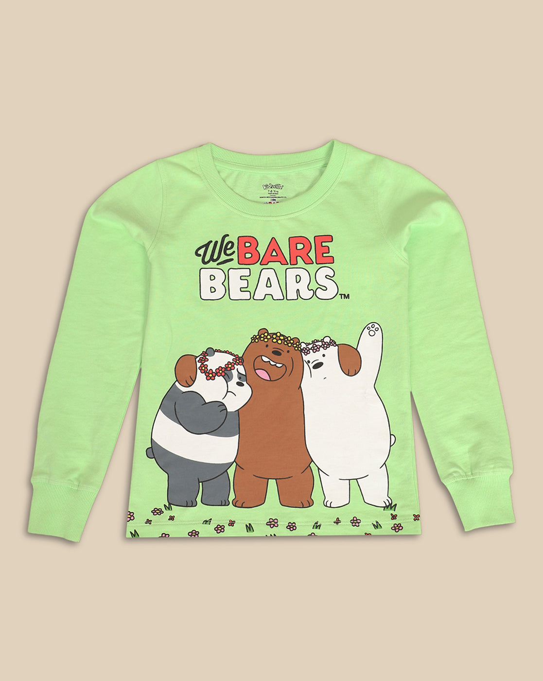 We Bare Bears Printed Relaxed Fit Tshirt For Girls