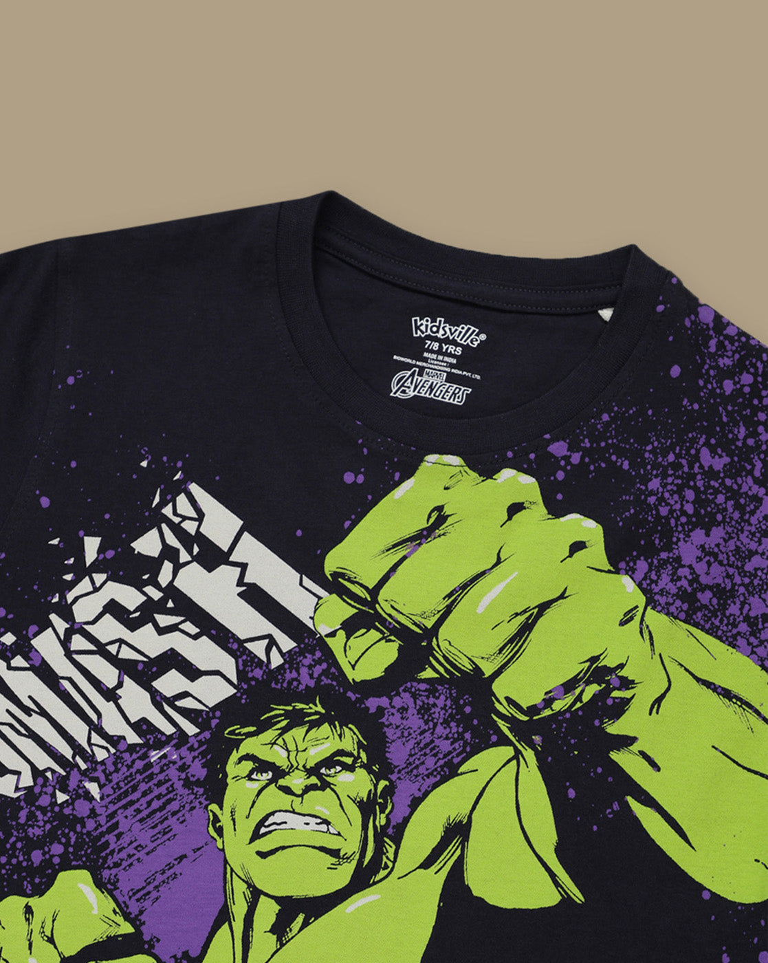 Hulk Printed Regular Fit Tshirt For Boys