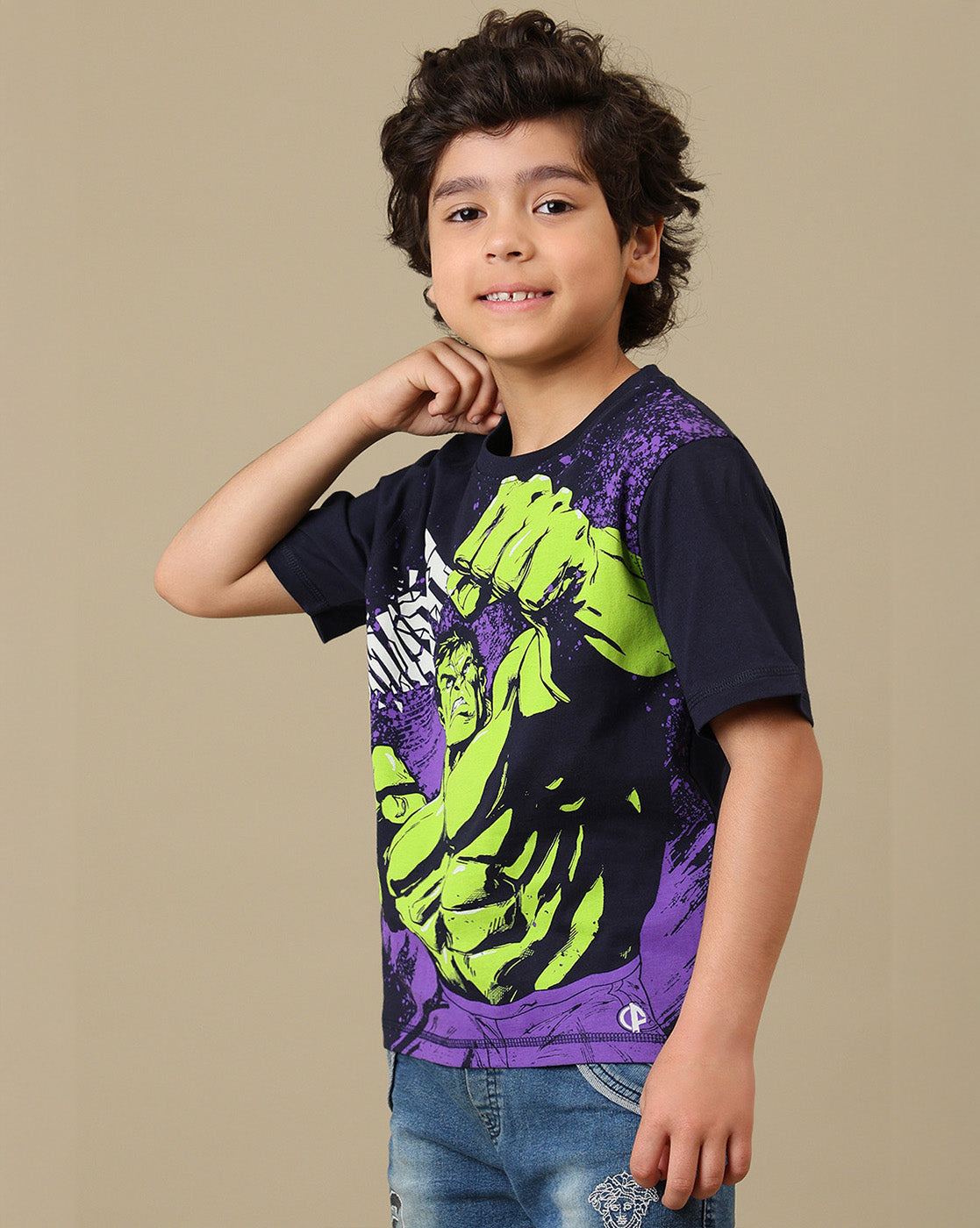 Hulk Printed Regular Fit Tshirt For Boys