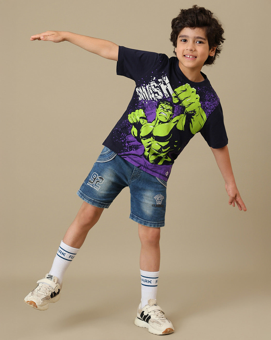 Hulk Printed Regular Fit Tshirt For Boys