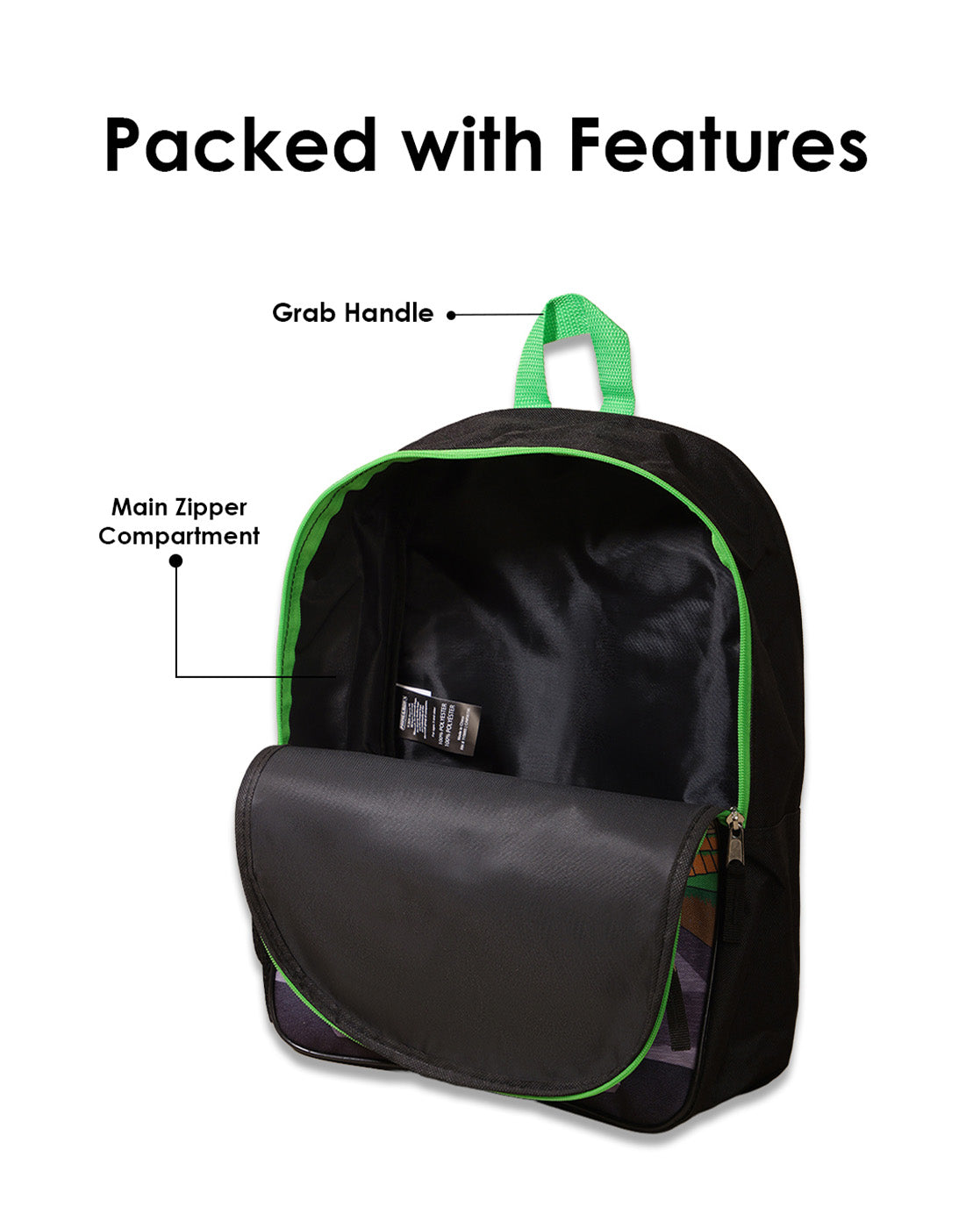 Minecraft Backpack with Lunch Bag & Pencil Pouch for Boys & Girls | School Bag Set of 3 (Keychain Included)
