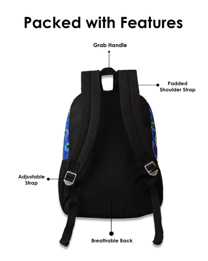 Minecraft Backpack with Lunch Bag & Pencil Pouch  Boys & Girls | School Bag Set of 3 (Keychain Included)