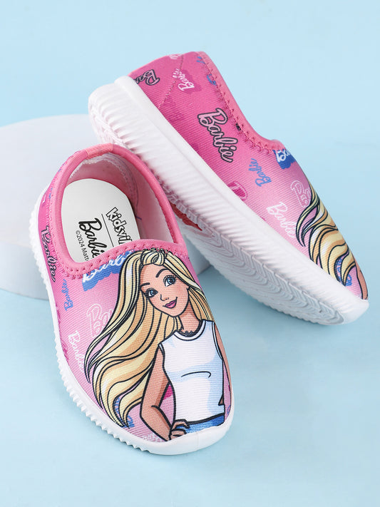 Kids Girls Barbie Printed Pink Shoes
