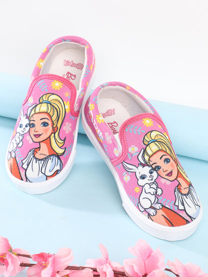Kids Girls Barbie  Pink Canvas