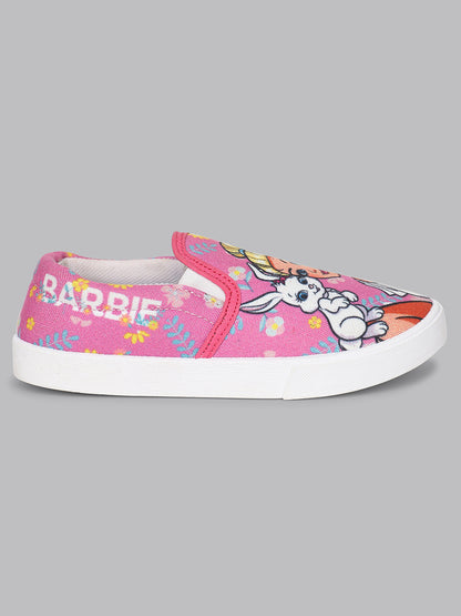 Kids Girls Barbie  Pink Canvas