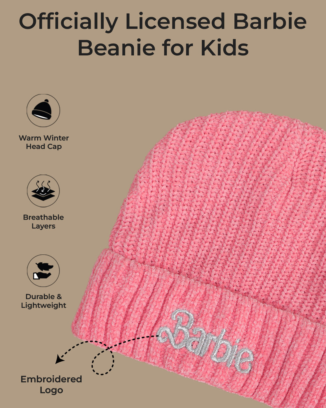 Barbie Beanies for Kids Girls