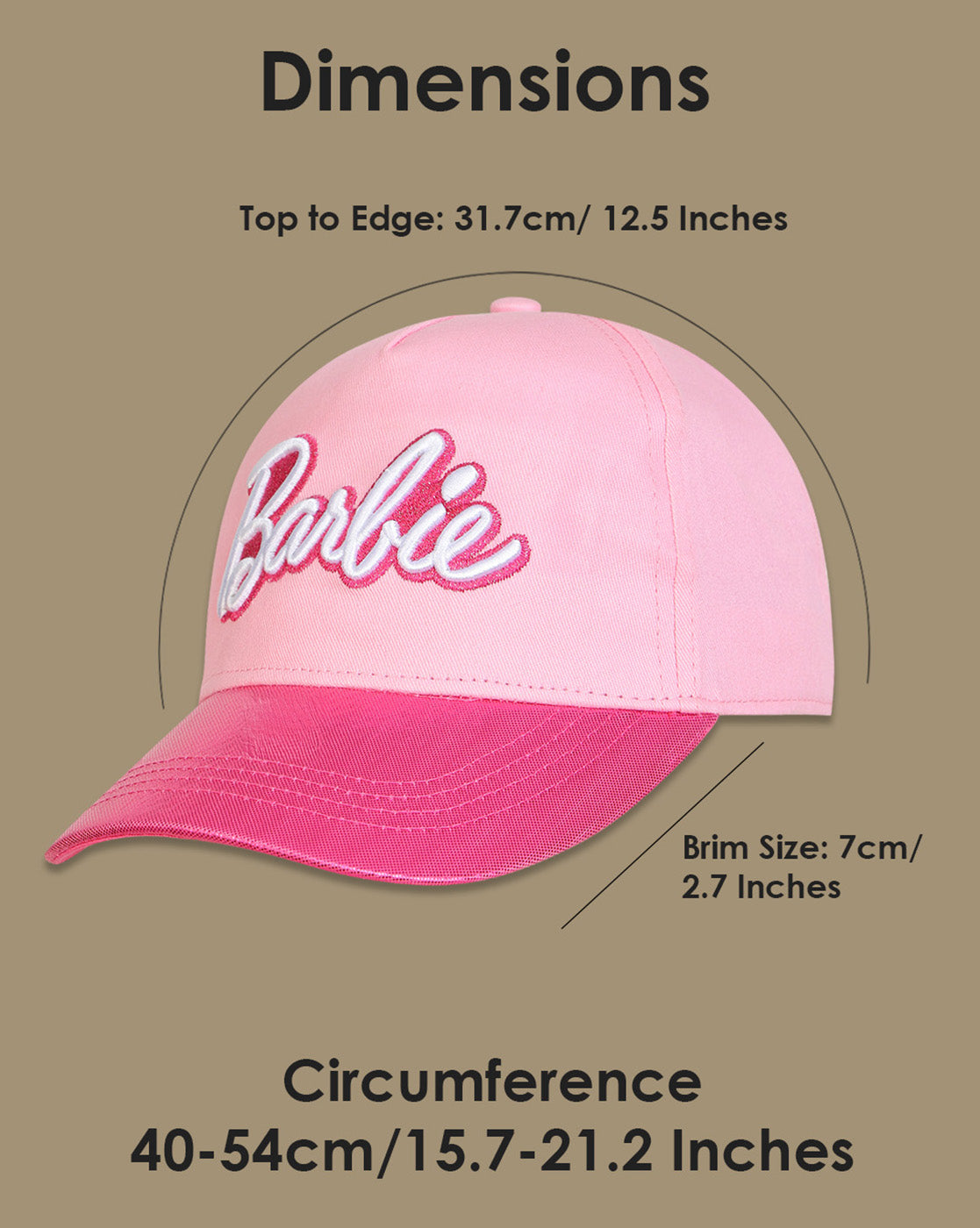 Barbie printed Baseball Cap for Girls