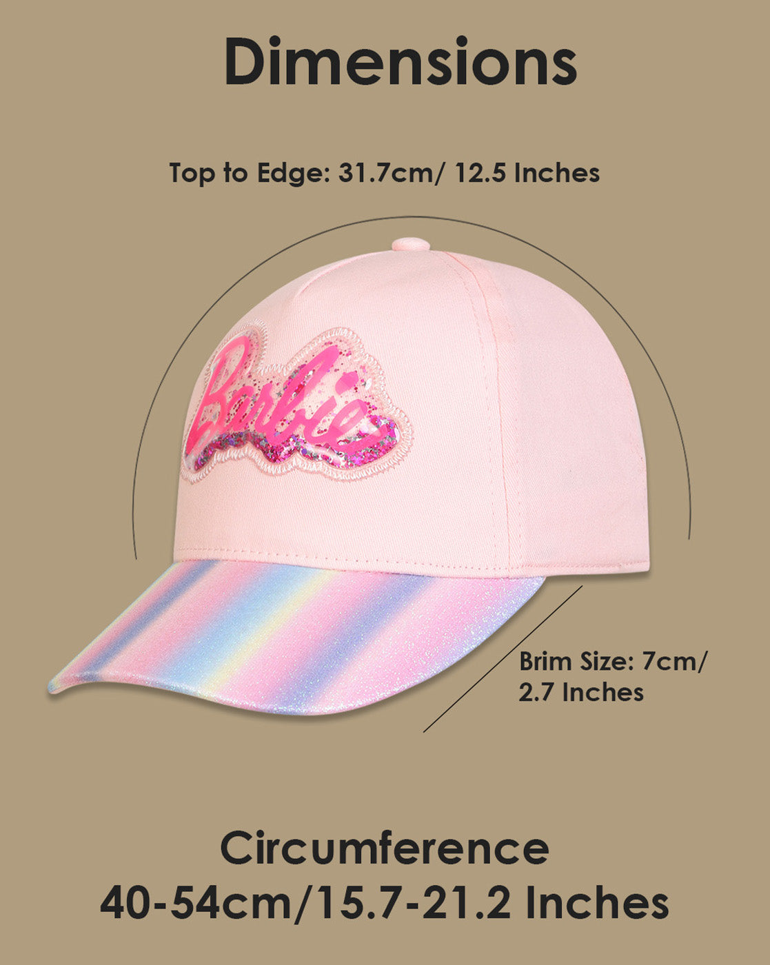 Barbie printed Baseball Cap for Girls
