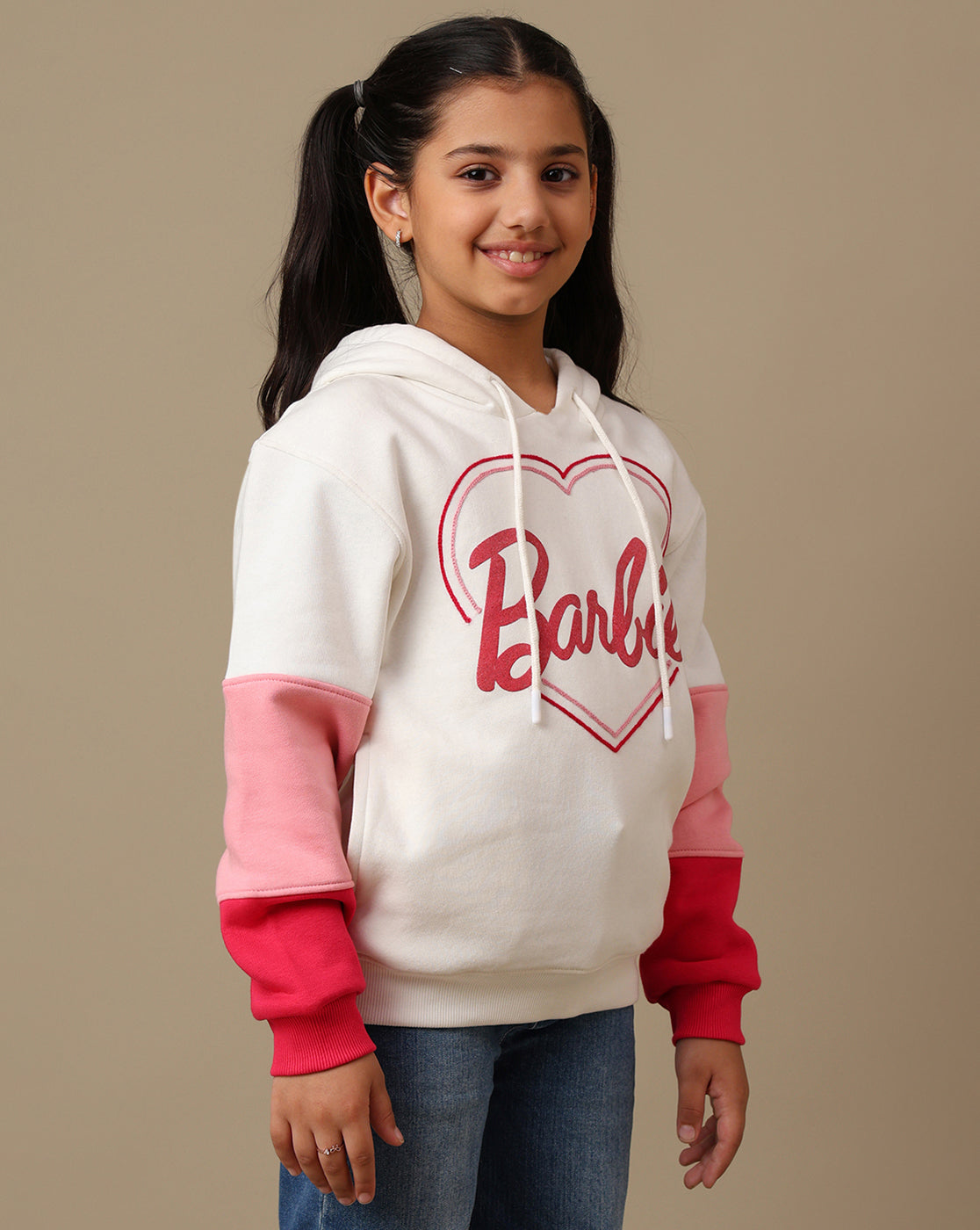 Barbie Printed Regular Fit Hoodie For Girls