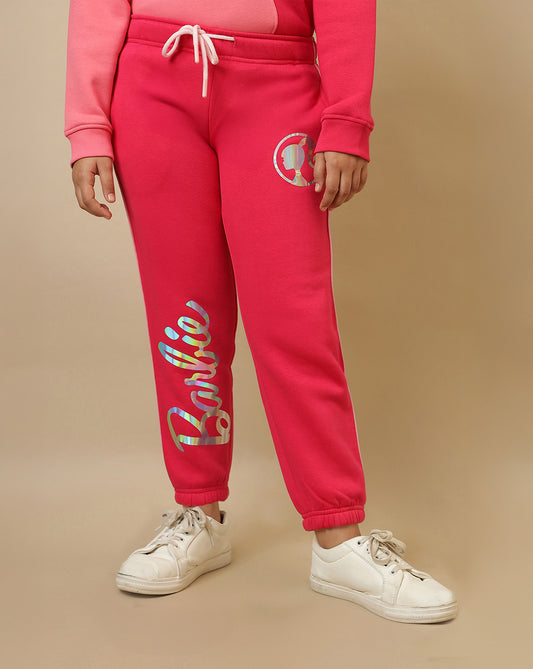 Barbie Printed Regular Fit Jogger For Girls