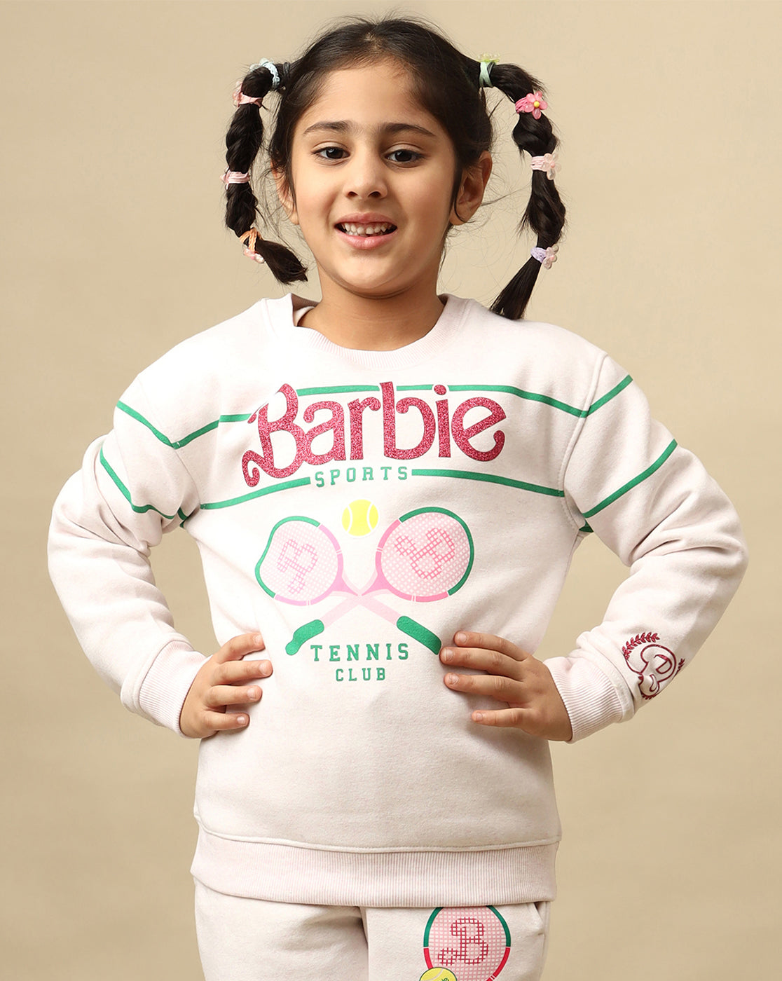 Barbie Printed Regular Fit Sweatshirt For Girls