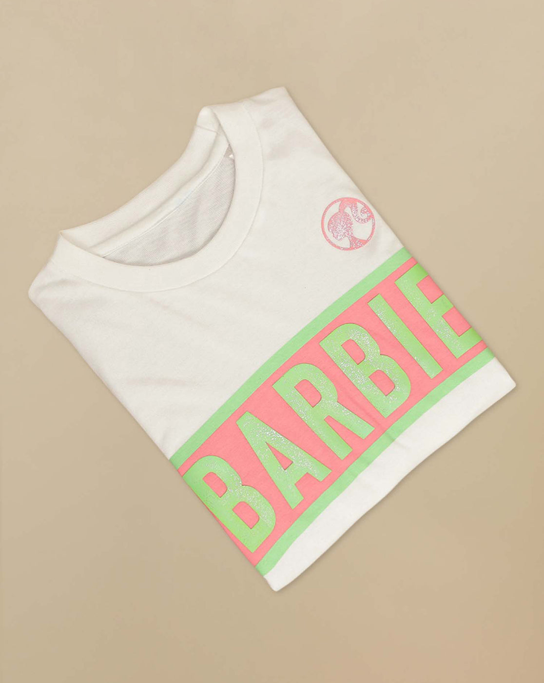 Barbie Printed Regular Fit Tshirt For Girls