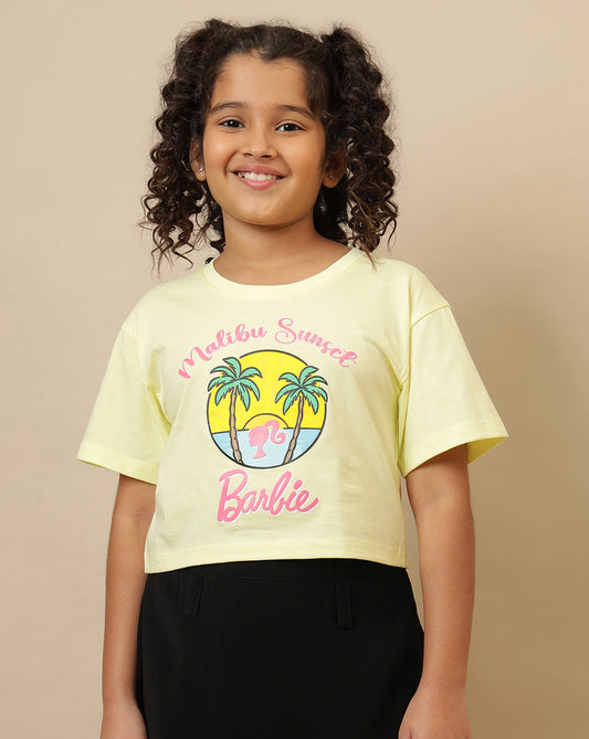 Barbie Printed Boxy Fit Tshirt For Girls