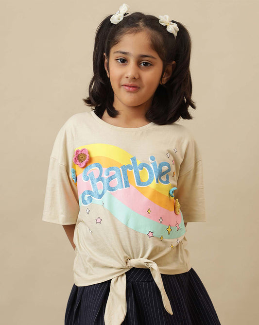 Barbie Printed Oversized Tshirt For Girls
