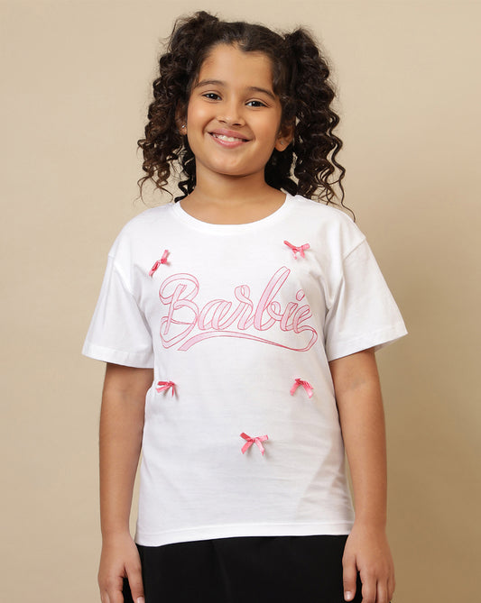 Barbie Printed Oversized Fit Tshirt For Girls