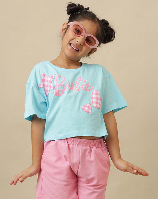 Barbie Printed Boxy Fit Tshirt For Girls