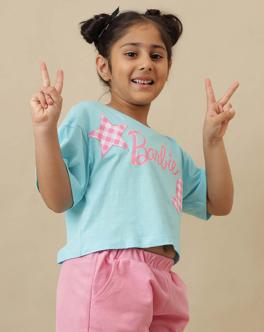 Barbie Printed Boxy Fit Tshirt For Girls
