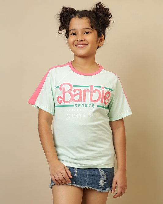Barbie Printed Oversized Fit Tshirt For Girls