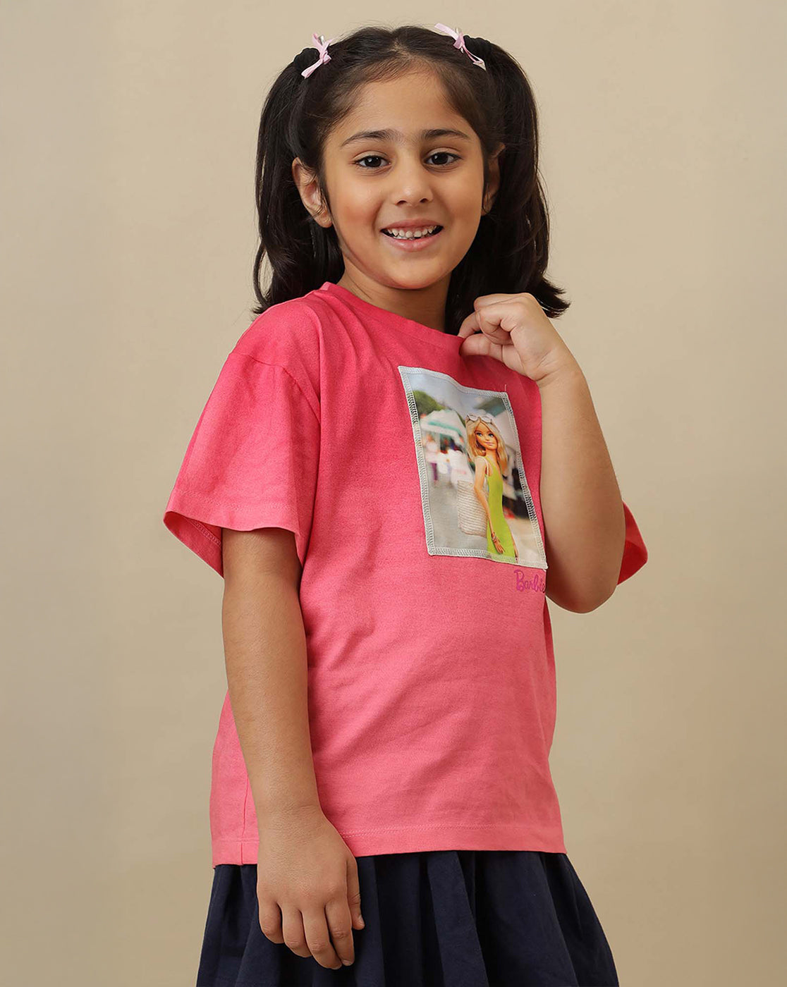 Barbie Printed Oversized Tshirt For Girls