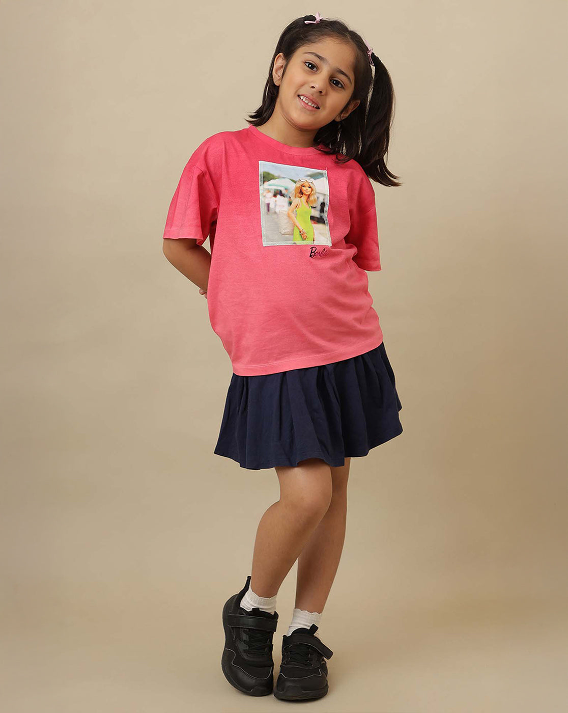 Barbie Printed Oversized Tshirt For Girls
