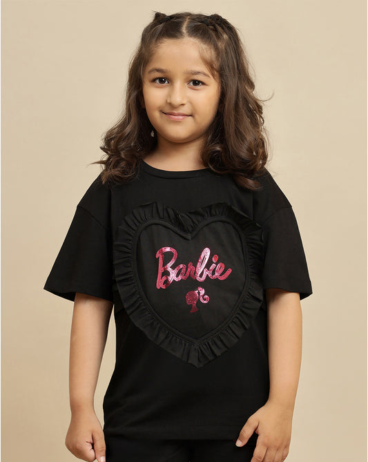 Barbie Printed Oversized Tshirt For Girls