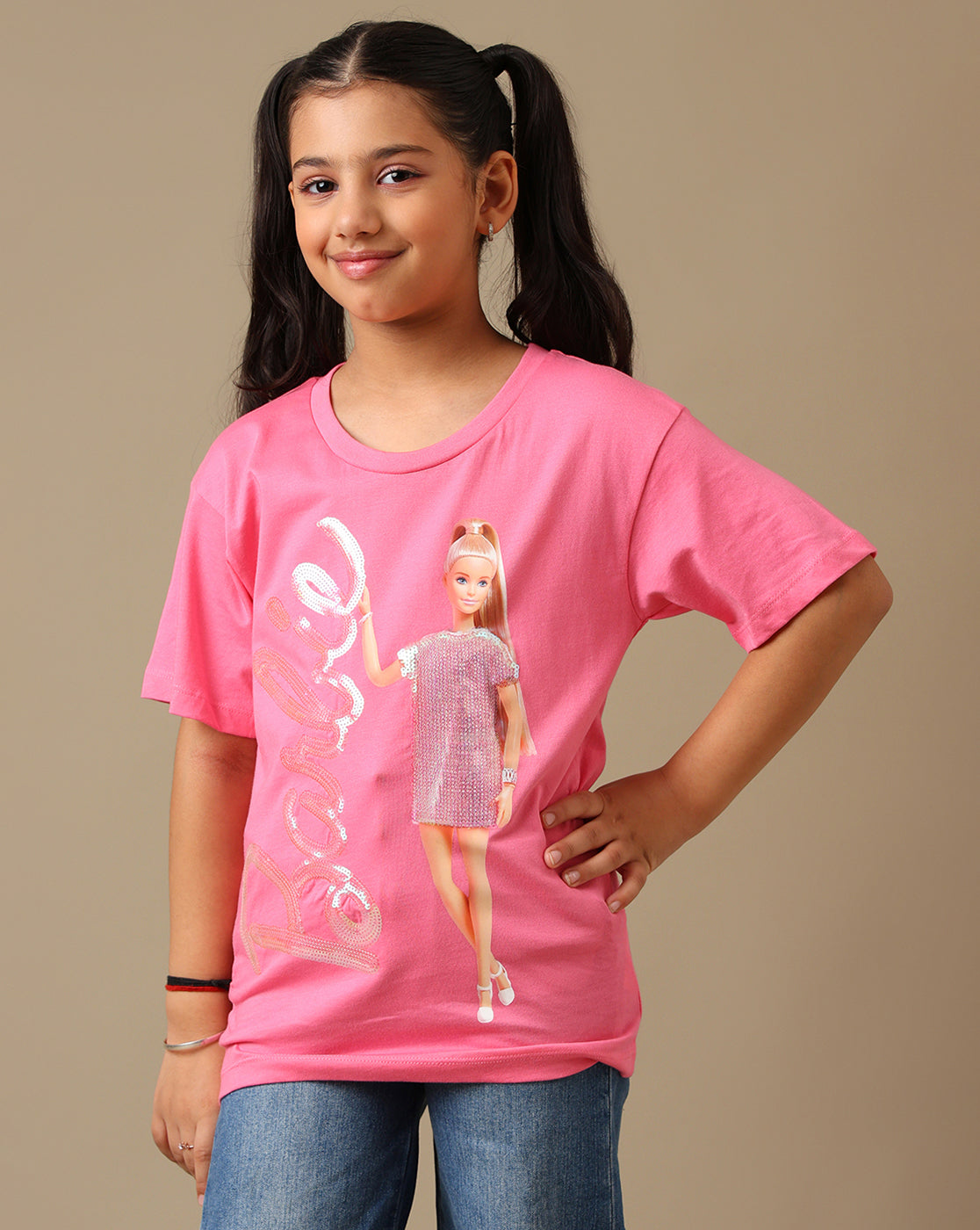 Barbie Printed Oversized Tshirt For Girls