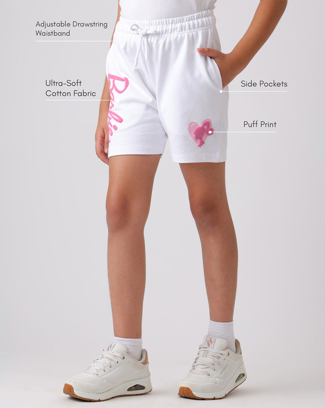 Barbie Relaxed Fit T-Shirt & Shorts Co-Ords Set Girls