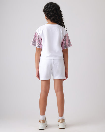 Barbie Relaxed Fit T-Shirt & Shorts Co-Ords Set Girls