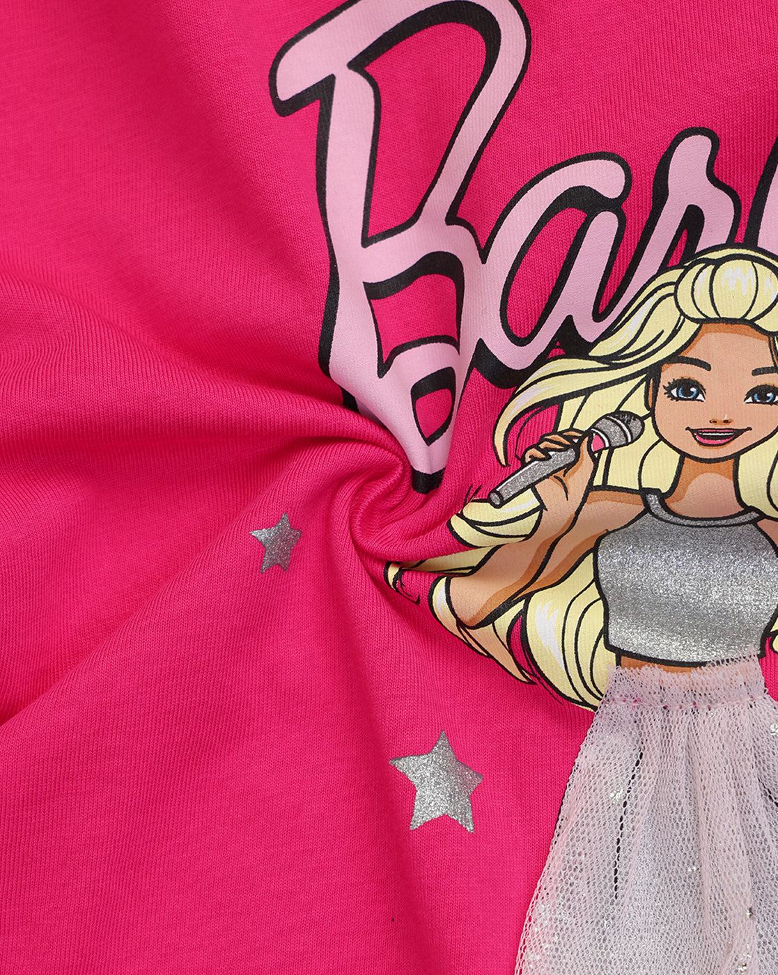 Barbie Printed Regular Fit Tshirt For Girls