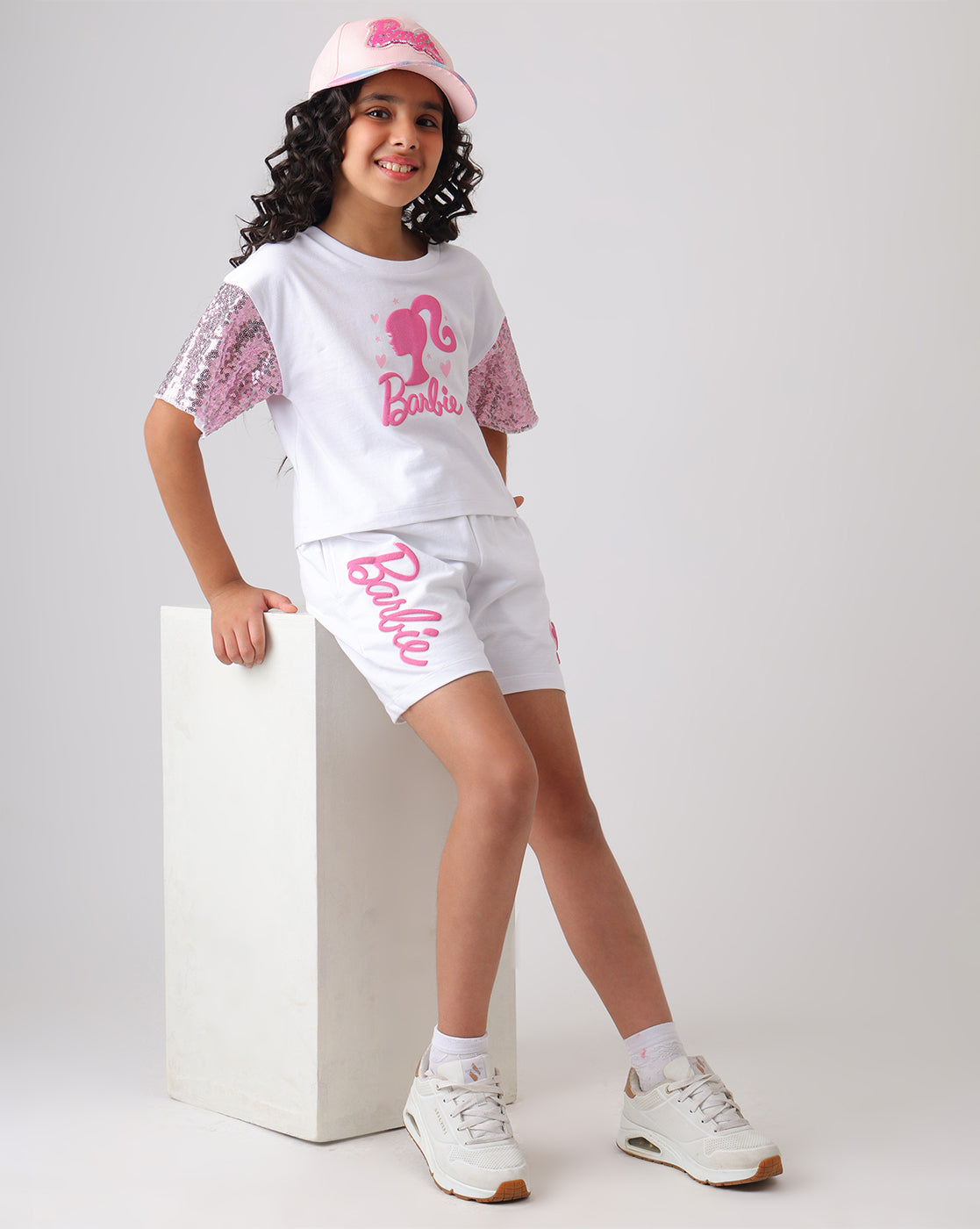 Barbie Relaxed Fit Crop Tshirt Girls