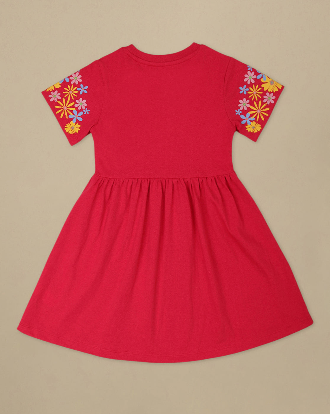 Barbie Printed Regular Fit Dress For Girls
