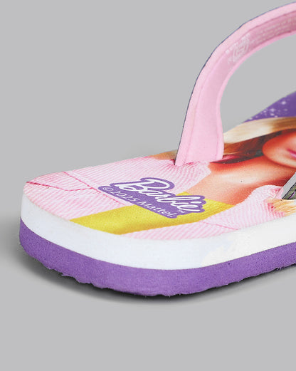 Barbie  Purple Flip-Flops  Kids Girls