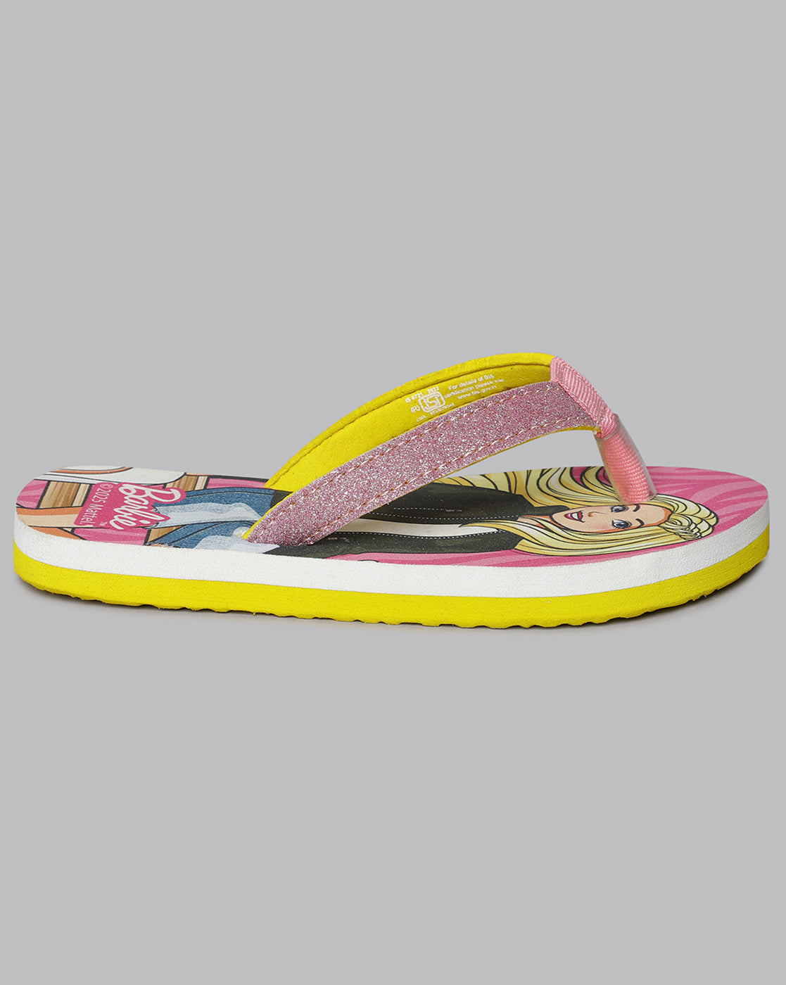 Barbie Printed Pink Flip-Flops For Kids Girls
