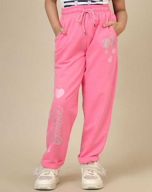 Barbie Printed Regular Fit Jogger For Girls