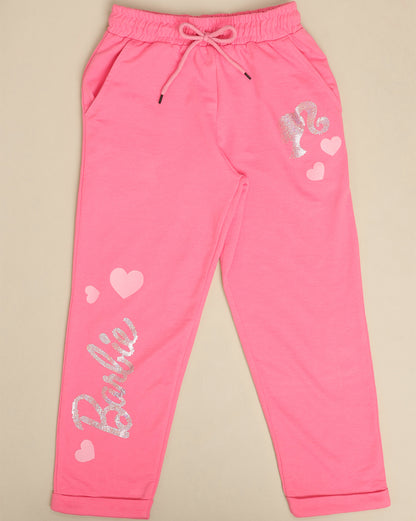 Barbie Printed Regular Fit Jogger For Girls