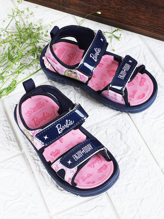 Kids Girls Barbie Printed Pink Sandals