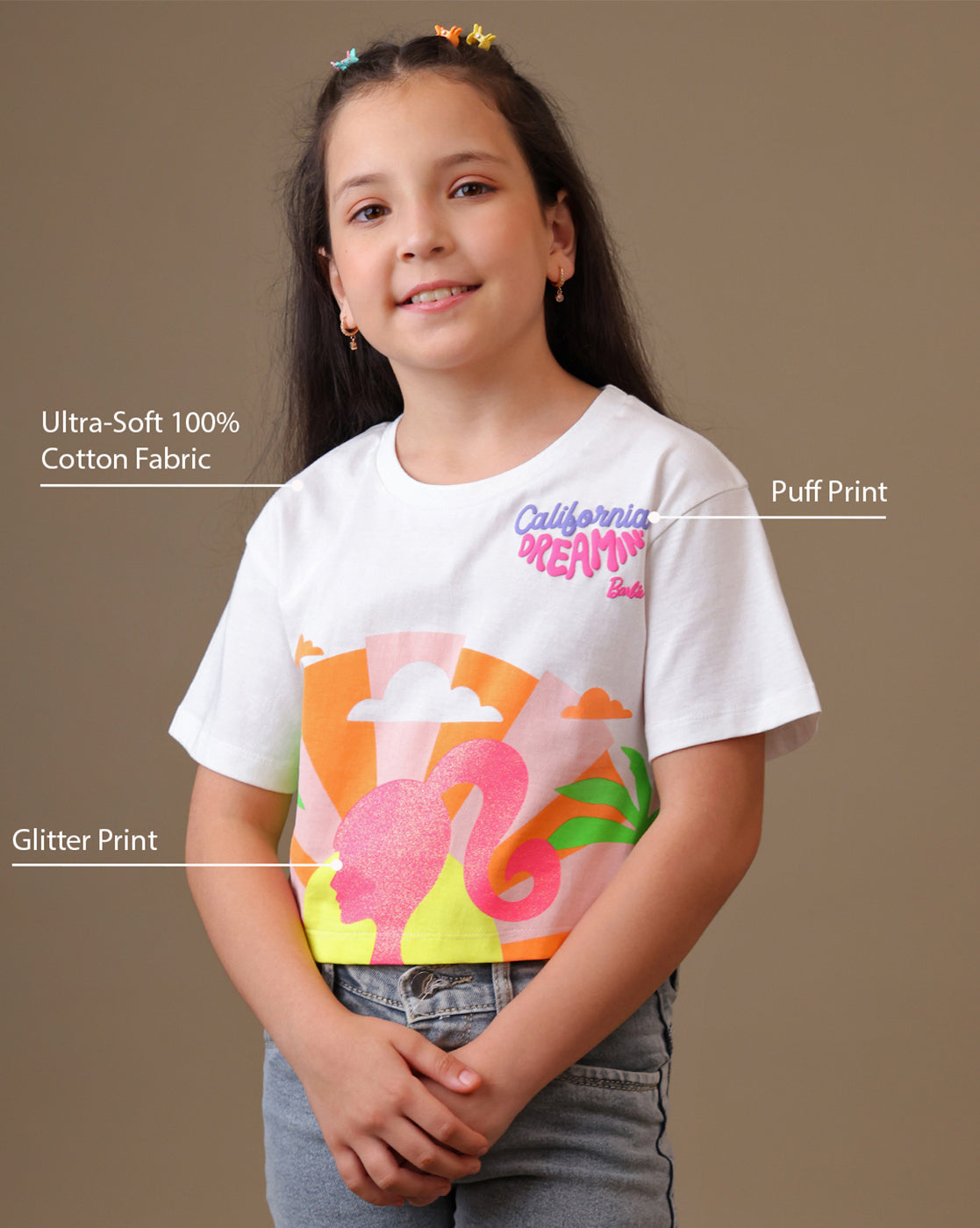 Barbie  Boxy Fit Tshirt  Girls