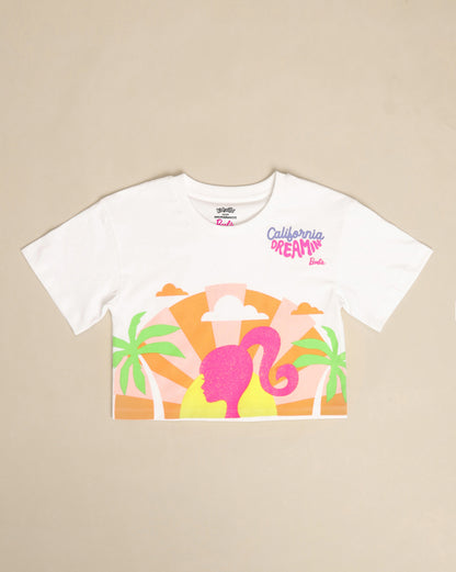 Barbie Printed Boxy Fit Tshirt For Girls