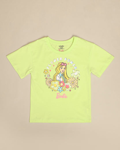 Barbie Printed Oversized Fit Tshirt For Girls