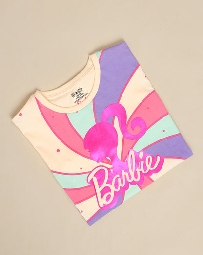 Barbie Printed Oversized Tshirt For Girls