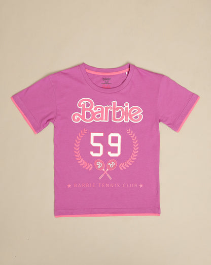 Barbie Printed Oversized Fit Tshirt For Girls