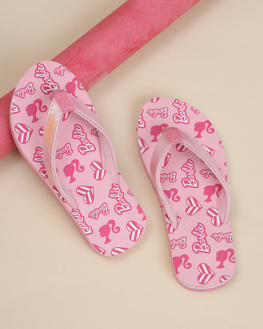 Barbie Printed Flipflops for Girls