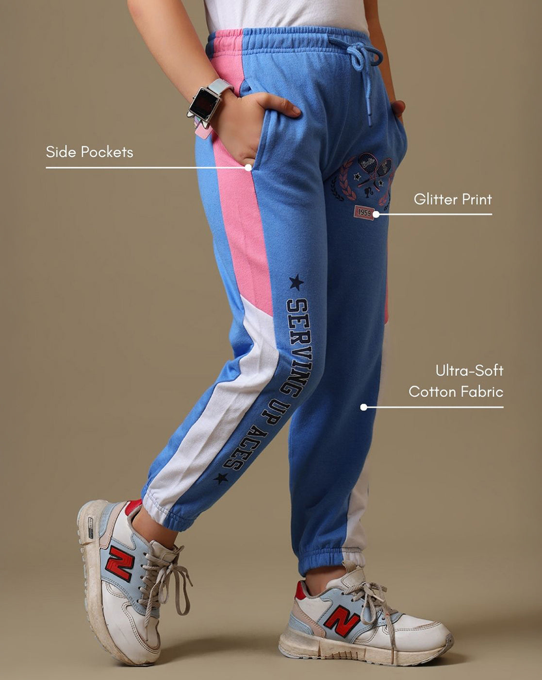 Barbie Printed Regular Fit Jogger For Girls