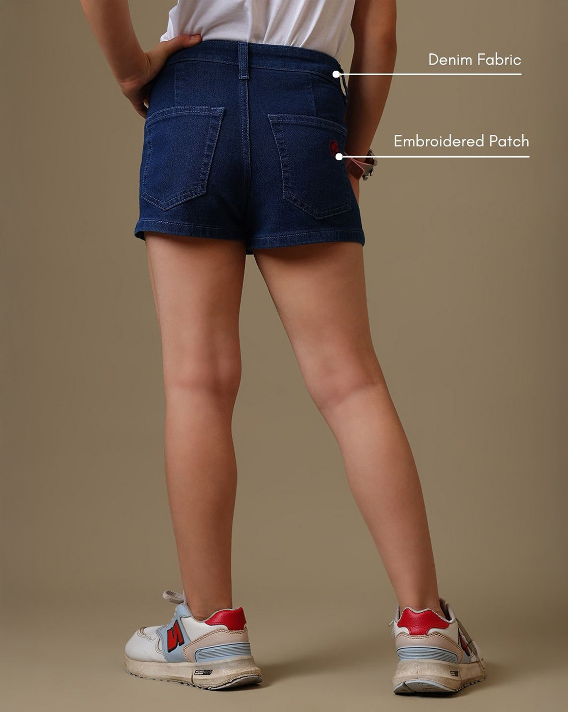 Barbie Embroidered Denim Skorts For Girls