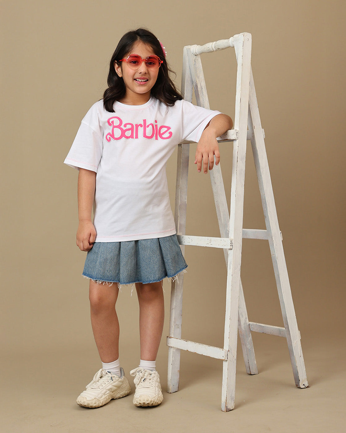 Barbie Rhinestones Relaxed Fit Tshirt For Girls
