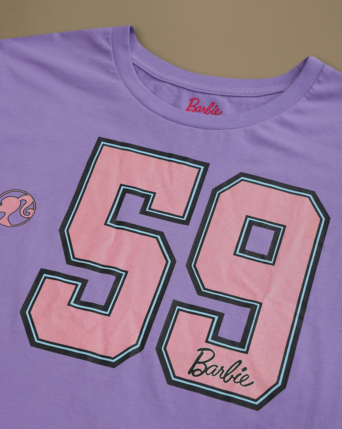 Barbie Printed  Relaxed Fit Tshirt For Girls