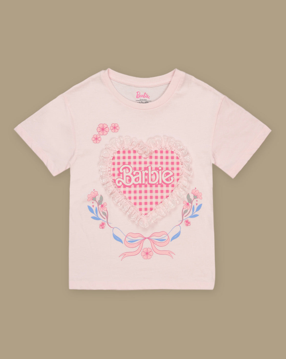 Barbie Printed Relaxed Fit Tshirt For Girls