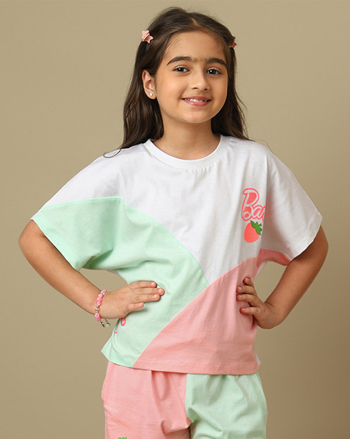 Barbie Printed Relaxed Fit Tshirt For Girls