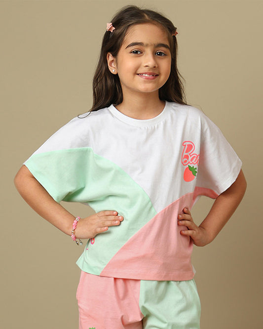 Barbie Printed Relaxed Fit Tshirt For Girls