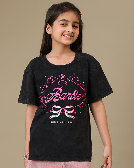Barbie Rhinestones Relaxed Fit Tshirt For Girls
